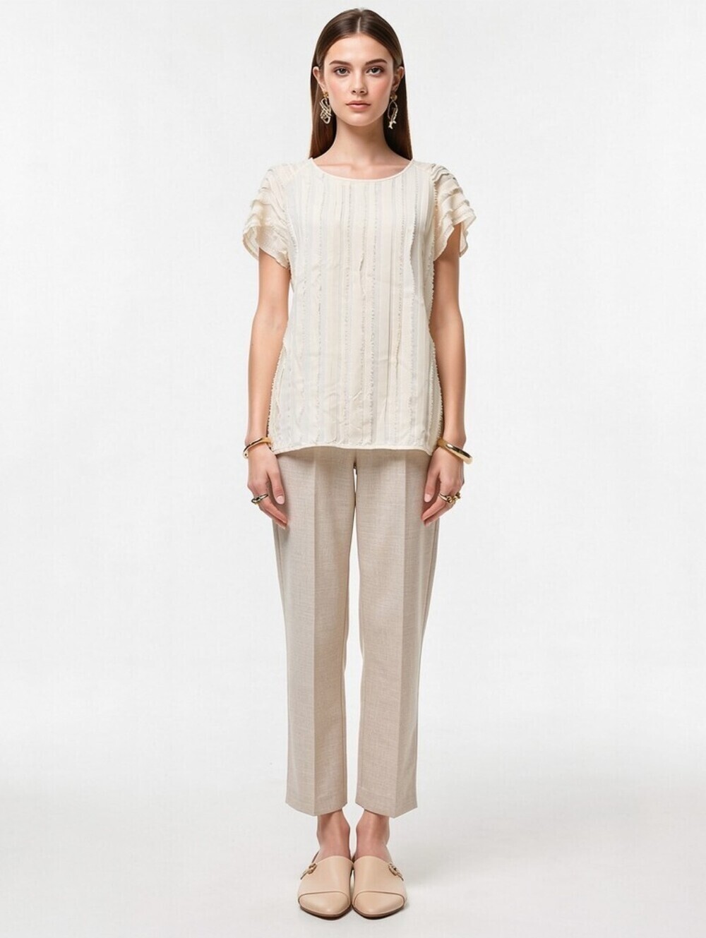 Joie Cream Silk Blouse -Small